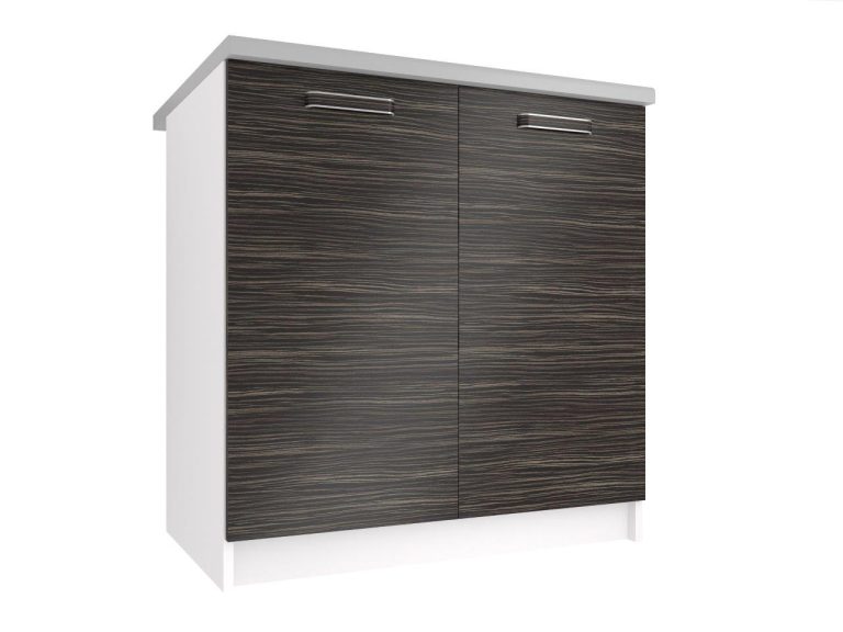 Corp bucătărie Belini inferior 80 cm abanos regal cu blat TOR SD80/0/WT/HK/0/F
