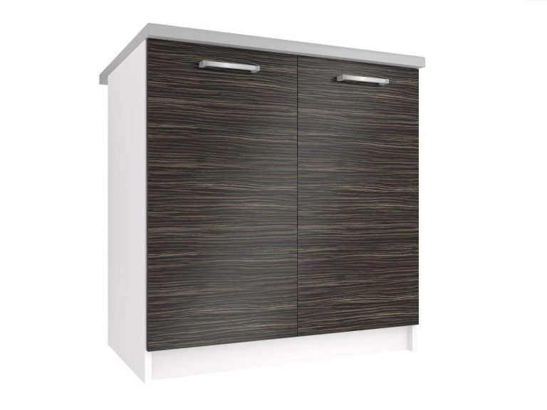 Corp de bucătărie Belini inferior 80 cm abanos regal cu blat TOR SD80/0/WT/HK/0/P