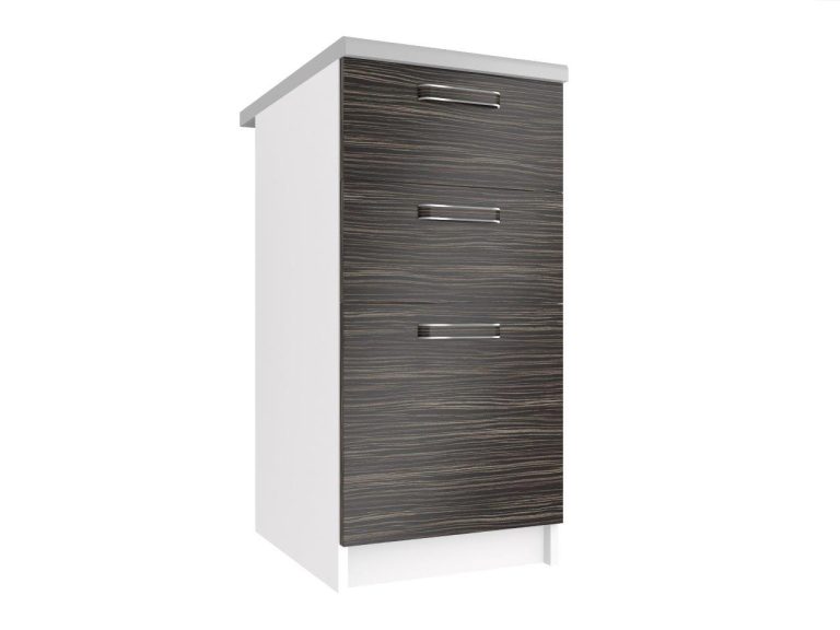 Corp de bucatarie inferior Belini cu sertare 40 cm abanos regal cu blat TOR SDSZ40/1/WT/HK/0/F
