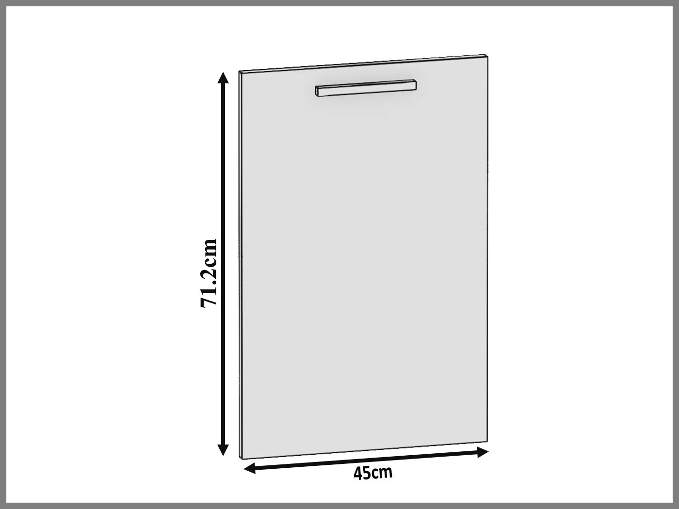 Panou masina de spalat vase Belini  45 cm wotan stejar TOR PZ45/1/WT/DW/0/B1