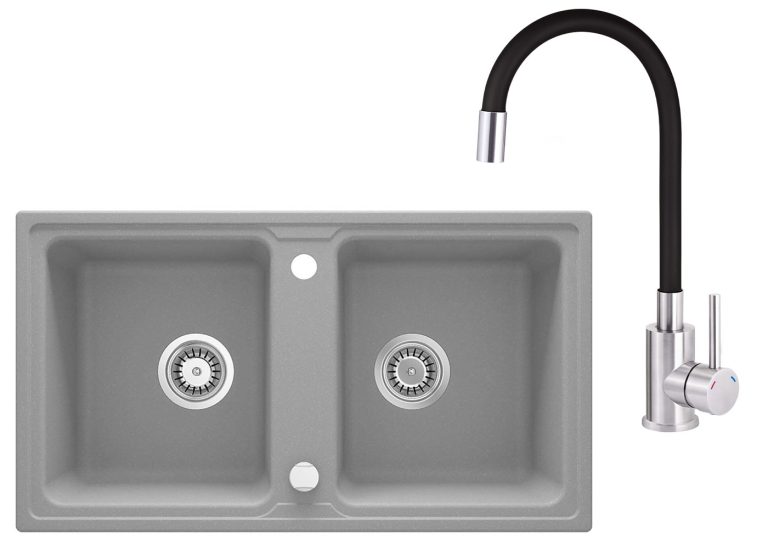 Set chiuveta + baterie la REDUCERE cu gura flexibila ZQZ S203 / BOC B720 
