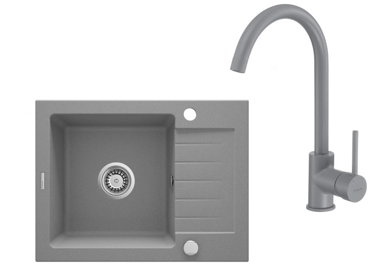 REDUCERE set chiuveta + baterie otel inoxidabil ZQZ S11A / BEU S62M