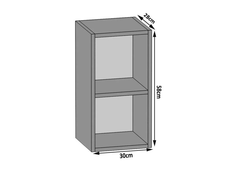 Corp bucătărie Belini superioară 30 cm alb mat SGO30/1/K/WT/1-1 
