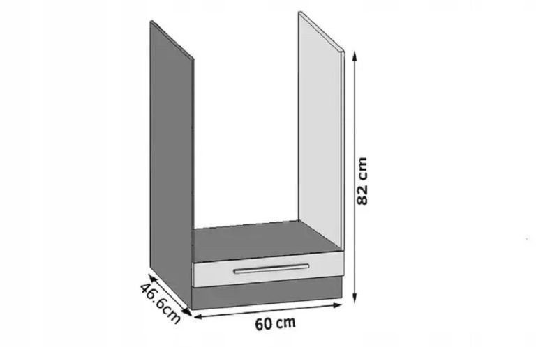 Dulap de bucatarie inferior Belini pentru cuptor incorporabil 60 cm alb lucios fara blat  INF SDP60/0/WT/W/0/F
